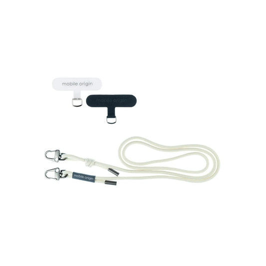6mm šňůrka na telefon Mobile Origin Lanyard rope 82 - 163cm - bílá - bonami.click