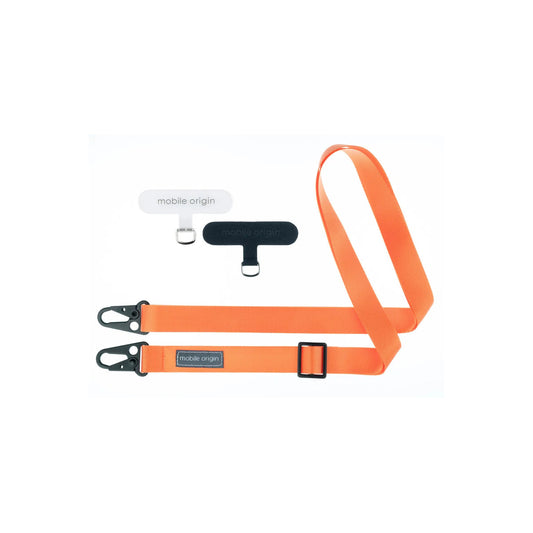 25mm popruh na telefon Mobile Origin Lanyard rope 84 - 165cm - oranžový - bonami.click