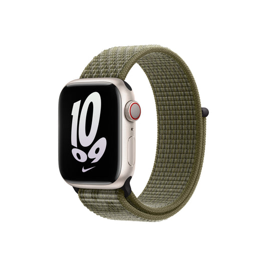 Apple 41mm sekvojovozeleno-platinový provlékací sportovní řemínek Nike - bonami.click