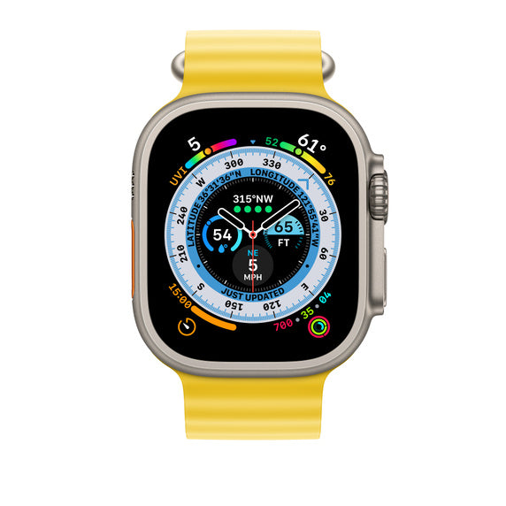 Apple 49mm žluté prodloužení Oceánského řemínku - bonami.click