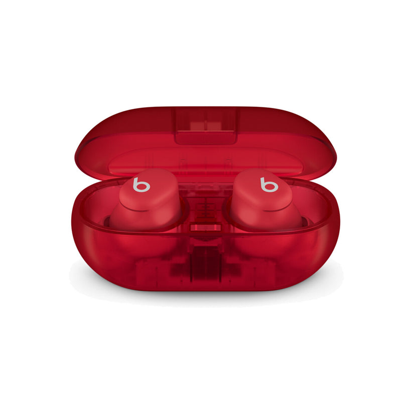 Bezdrátová sluchátka Beats Solo Buds – průhledná červená - bonami.click