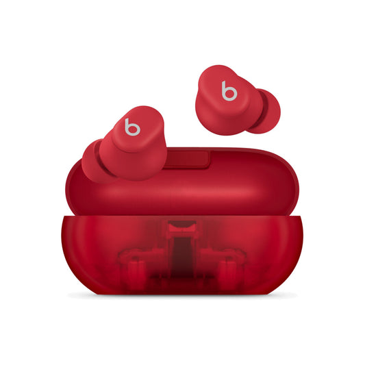 Bezdrátová sluchátka Beats Solo Buds – průhledná červená - bonami.click