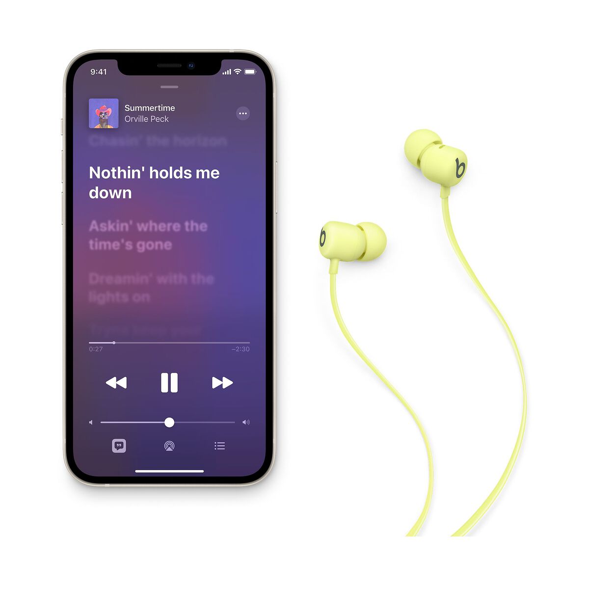 Bezdrátová sluchátka Beats Flex – citrónově žlutá - bonami.click