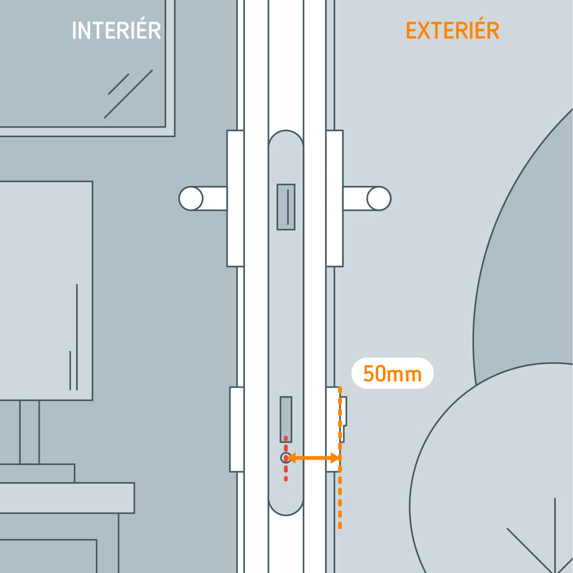 Smart zámek a klíče Netatmo Doorlock - prodloužení 50 mm - bonami.click