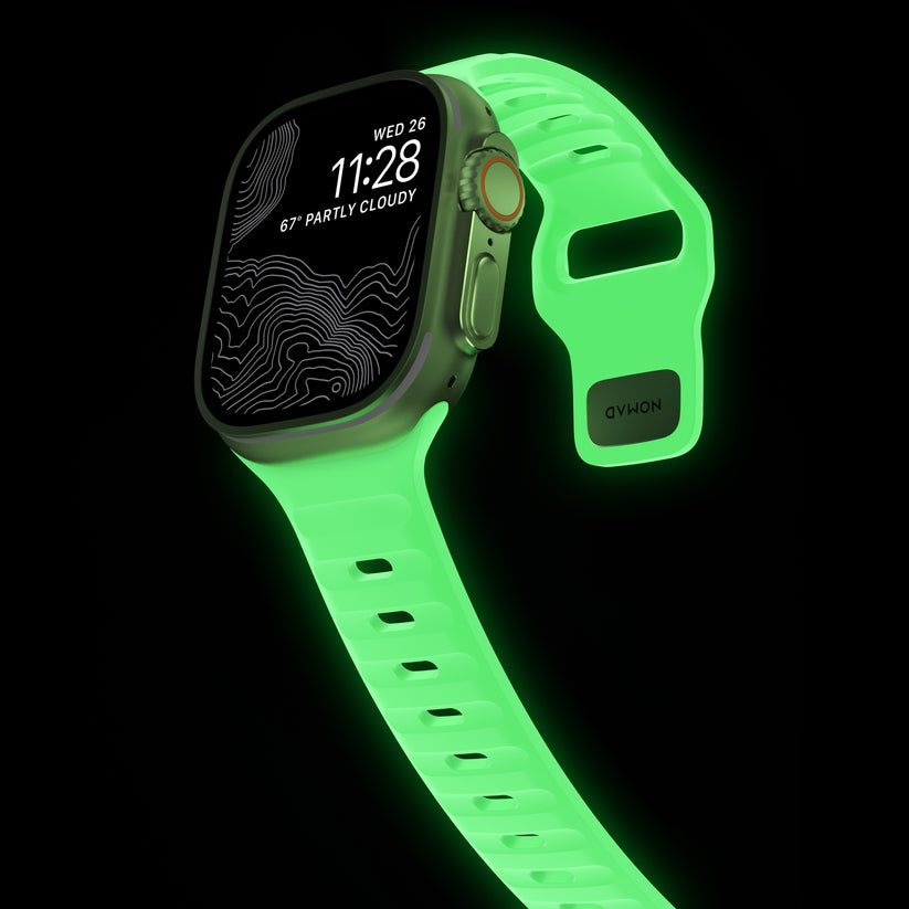 Řemínek pro Apple Watch 42/44/45/49 mm Nomad Sport Strap Glow 2.0 - bonami.click