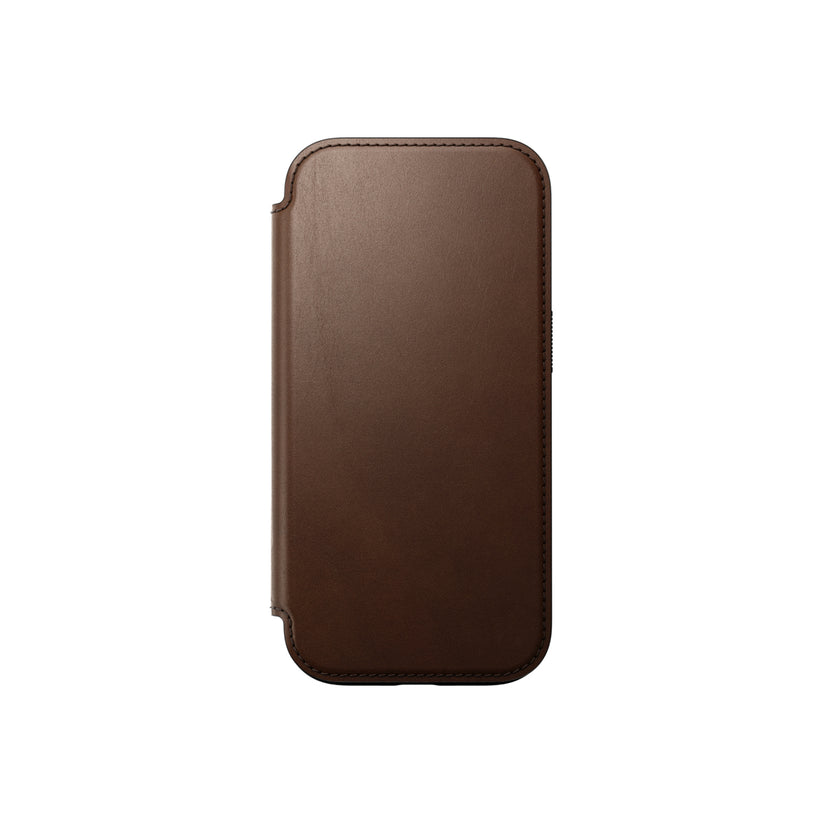 Kožený MagSafe kryt pro iPhone 16 Pro Nomad Modern Leather Folio - hnědý - bonami.click