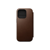 Kožený MagSafe kryt pro iPhone 16 Pro Nomad Modern Leather Folio - hnědý - bonami.click