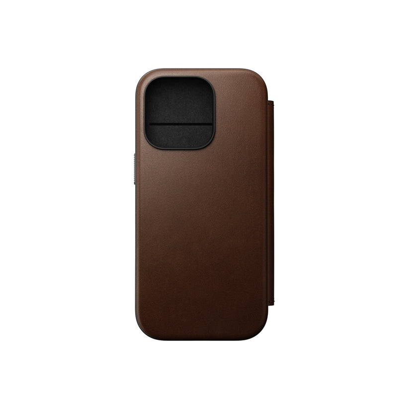 Kožený MagSafe kryt pro iPhone 16 Pro Nomad Modern Leather Folio - hnědý - bonami.click
