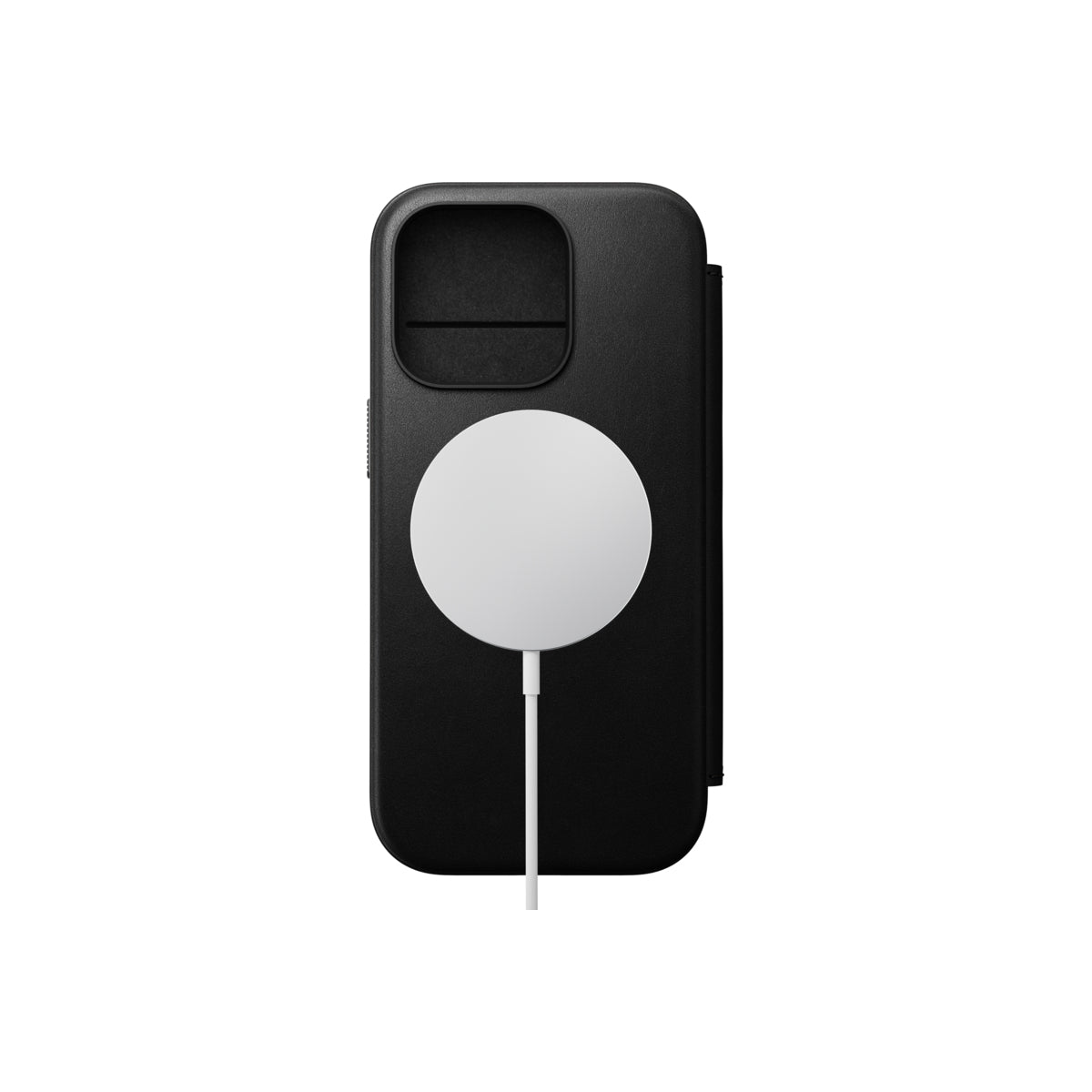 Kožený MagSafe kryt pro iPhone 16 Pro Nomad Modern Leather Folio - černý - bonami.click