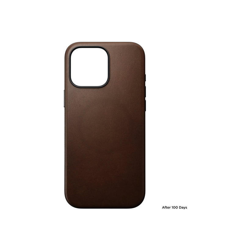 Kožený kryt pro iPhone 16 Pro Max Nomad Modern - hnědý - bonami.click