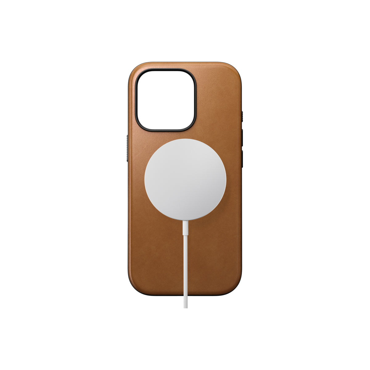 Kožený MagSafe kryt pro iPhone 16 Pro Nomad Modern - světle hnědý - bonami.click