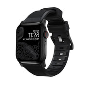 Řemínek pro Apple Watch 42/44/45/49 mm Nomad Rugged Strap - černý s černou přezkou - bonami.click