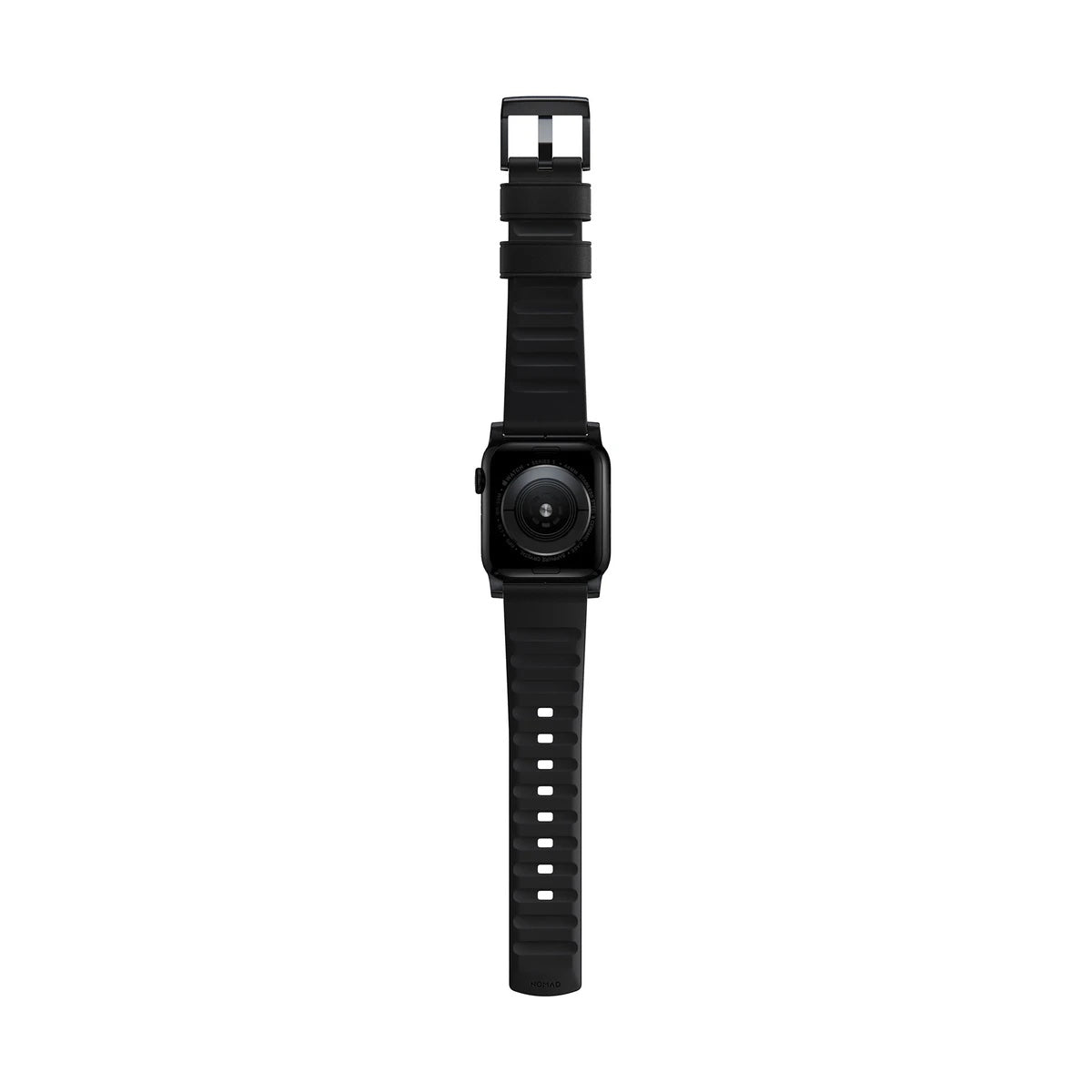 Řemínek pro Apple Watch 42/44/45/49 mm Nomad Active Strap Pro - černý s černou přezkou - bonami.click
