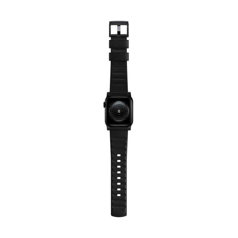 Řemínek pro Apple Watch 42/44/45/49 mm Nomad Active Strap Pro - černý s černou přezkou - bonami.click