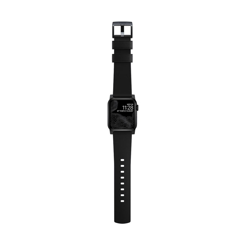 Řemínek pro Apple Watch 42/44/45/49 mm Nomad Active Strap Pro - černý s černou přezkou - bonami.click