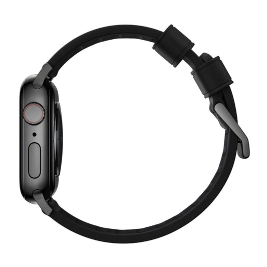 Řemínek pro Apple Watch 42/44/45/49 mm Nomad Active Strap Pro - černý s černou přezkou - bonami.click