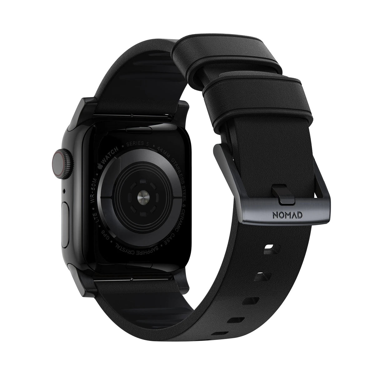 Řemínek pro Apple Watch 42/44/45/49 mm Nomad Active Strap Pro - černý s černou přezkou - bonami.click
