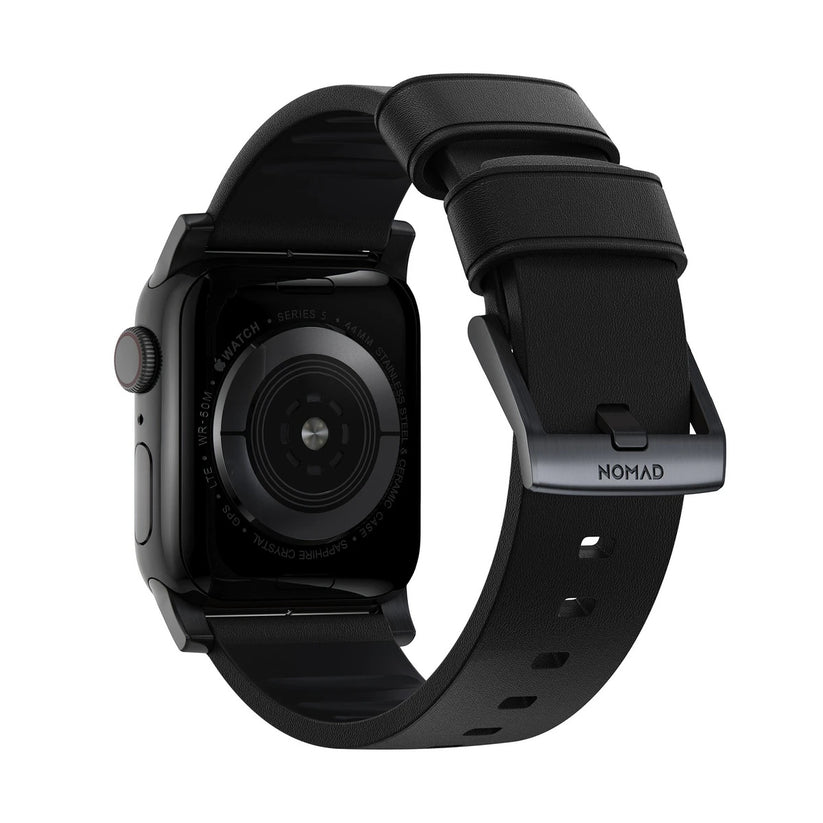 Řemínek pro Apple Watch 42/44/45/49 mm Nomad Active Strap Pro - černý s černou přezkou - bonami.click