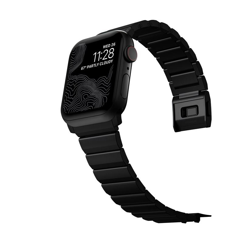 Titanový řemínek pro Apple Watch 42/44/45/49 mm Nomad Titanium - černý - bonami.click