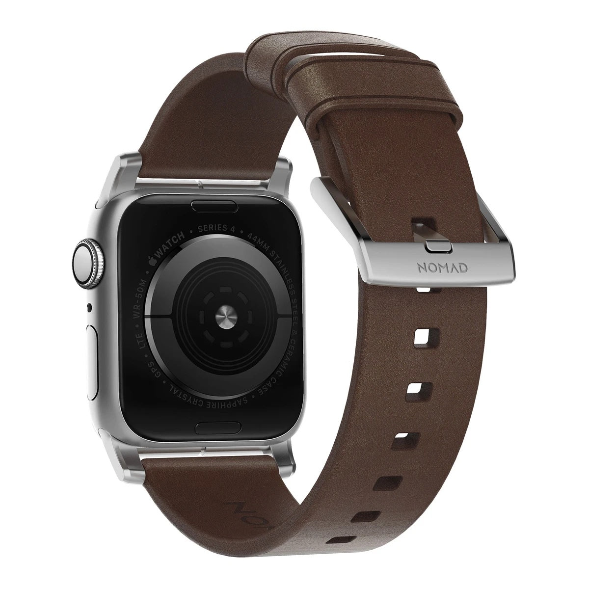 Řemínek pro Apple Watch 42/44/45/49 mm Nomad kožený - stříbrný - bonami.click