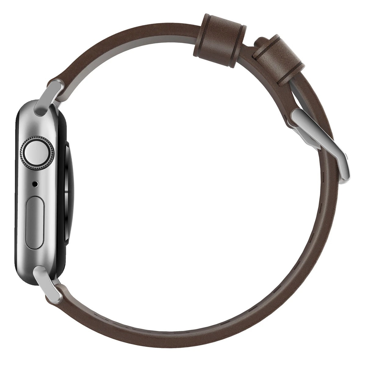 Řemínek pro Apple Watch 42/44/45/49 mm Nomad kožený - stříbrný - bonami.click