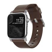 Řemínek pro Apple Watch 42/44/45/49 mm Nomad kožený - stříbrný - bonami.click