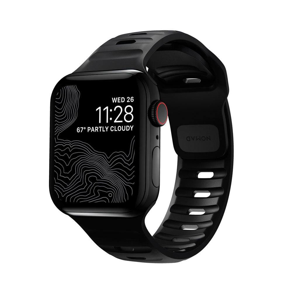 Řemínek na Apple Watch 44/42/45/49 mm Nomad Sport Strap vel. M/L - černý - bonami.click