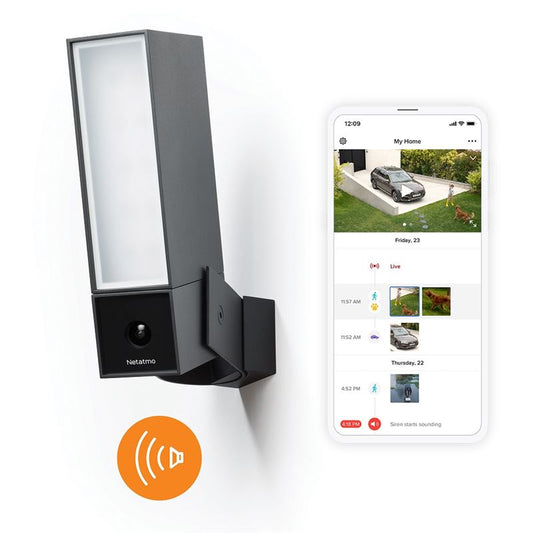Inteligentní venkovní kamera se sirénou Netatmo Smart - černá - bonami.click