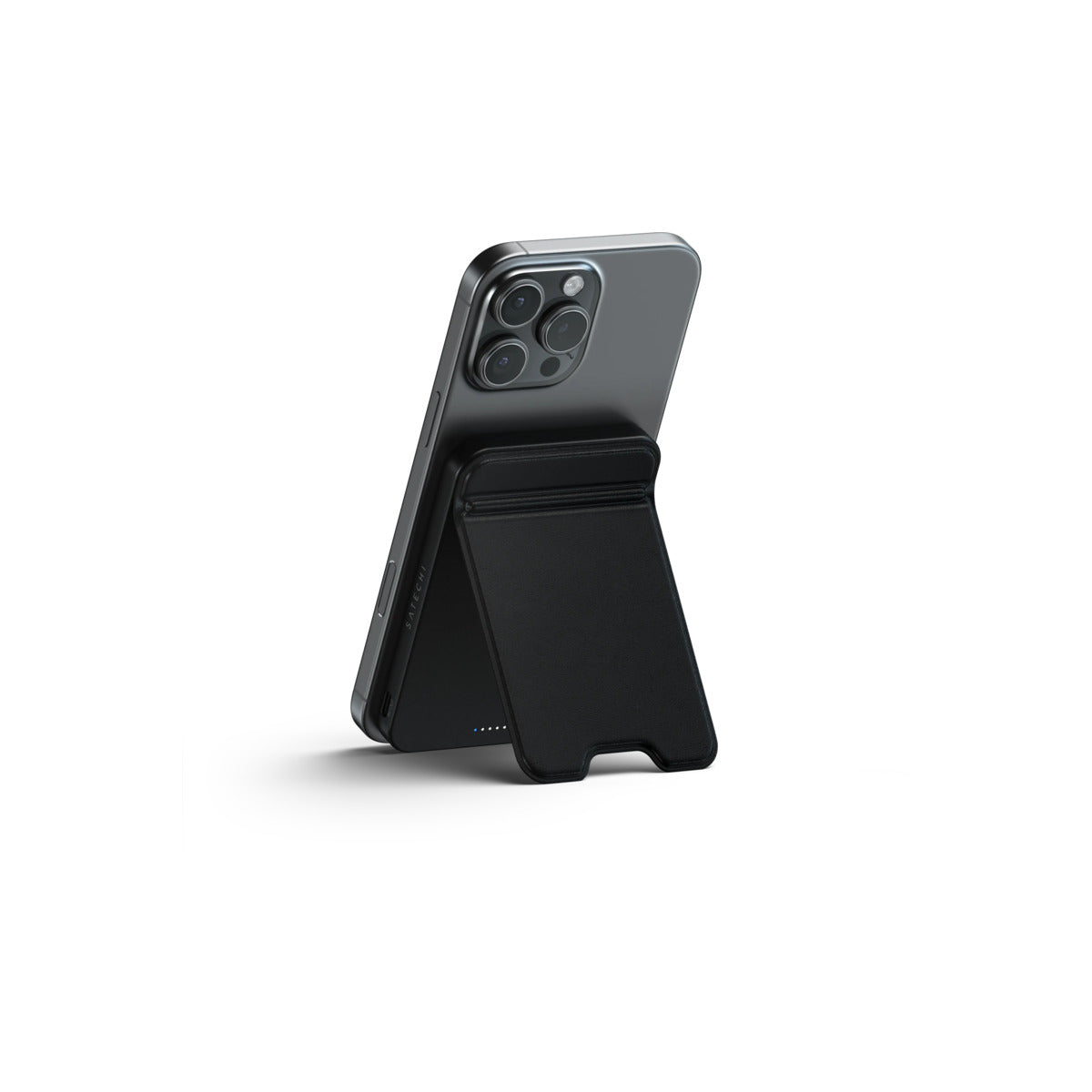 Magnetická powerbanka Satechi OntheGo Qi2 5000 mAh se stojánkem - černá