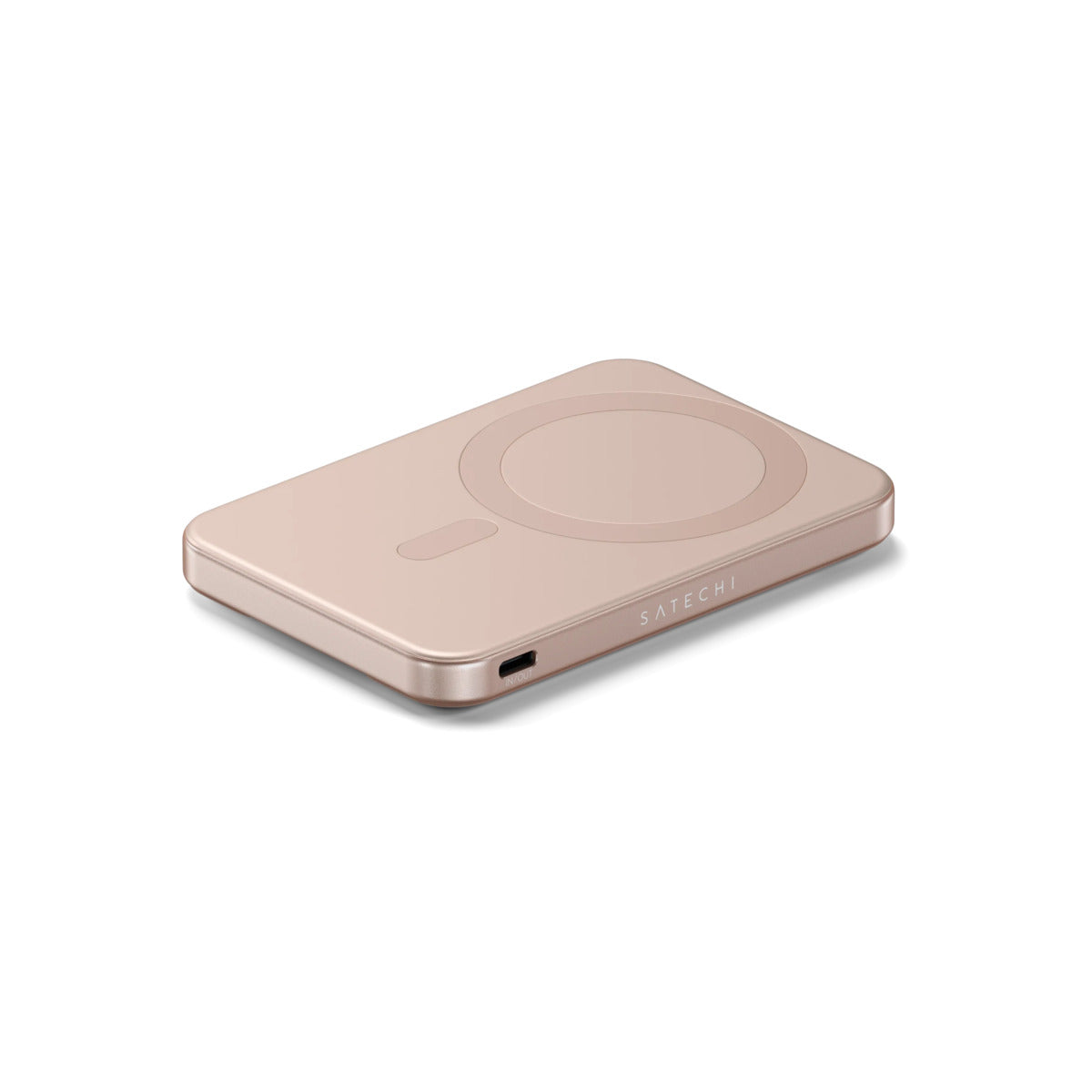 Magnetická powerbanka Satechi OntheGo Qi2 5000 mAh se stojánkem - pouštně růžová