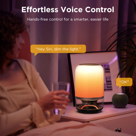 Stolní lampa s reproduktorem Govee Table Lamp 2 RGBW Sound by JBL – bílá