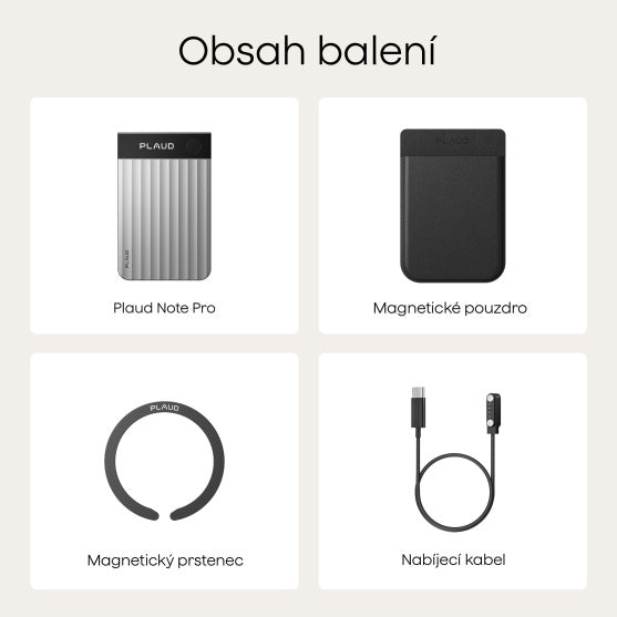 AI záznamník Plaud Note Pro – stříbrný