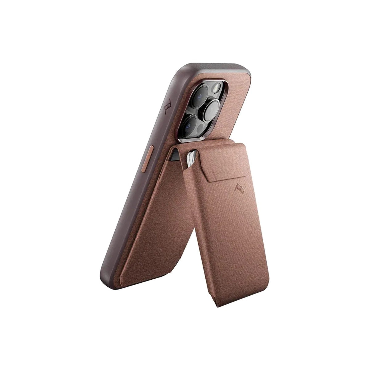 MagSafe peněženka se stojánkem Peak Design Slim Wallet - červenohnědá - bonami.click