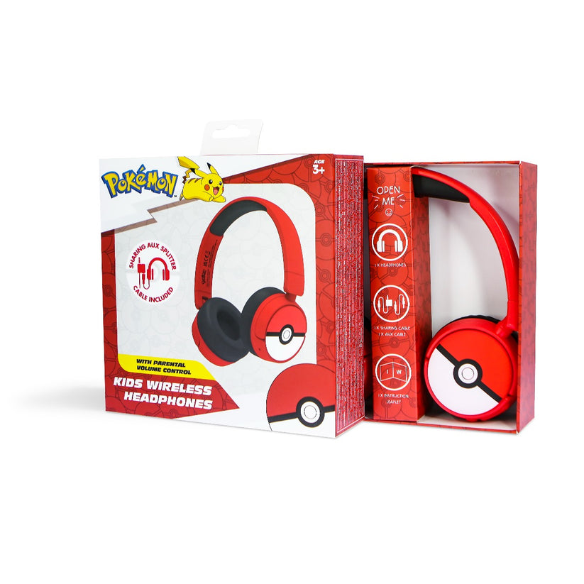 Dětská bezdrátová sluchátka OTL Poké Ball - bonami.click