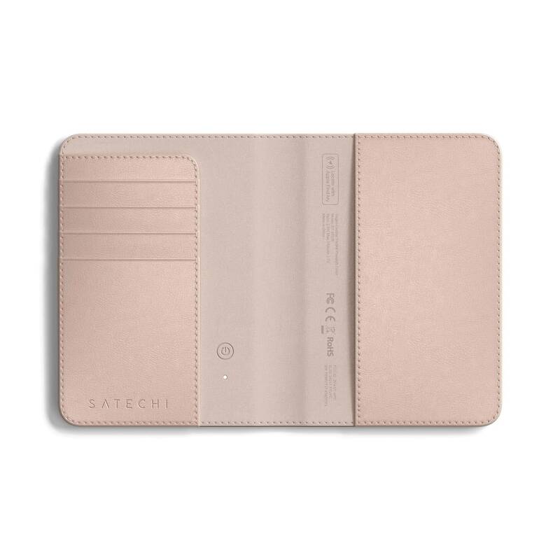 Pouzdro na pas z veganské kůže Satechi FindAll Passport Cover s RFID - růžové