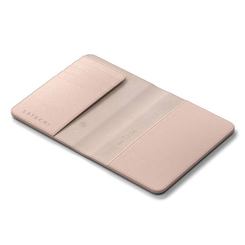 Pouzdro na pas z veganské kůže Satechi FindAll Passport Cover s RFID - růžové