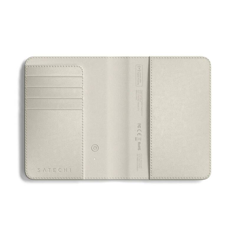 Pouzdro na pas z veganské kůže Satechi FindAll Passport Cover s RFID - světlé