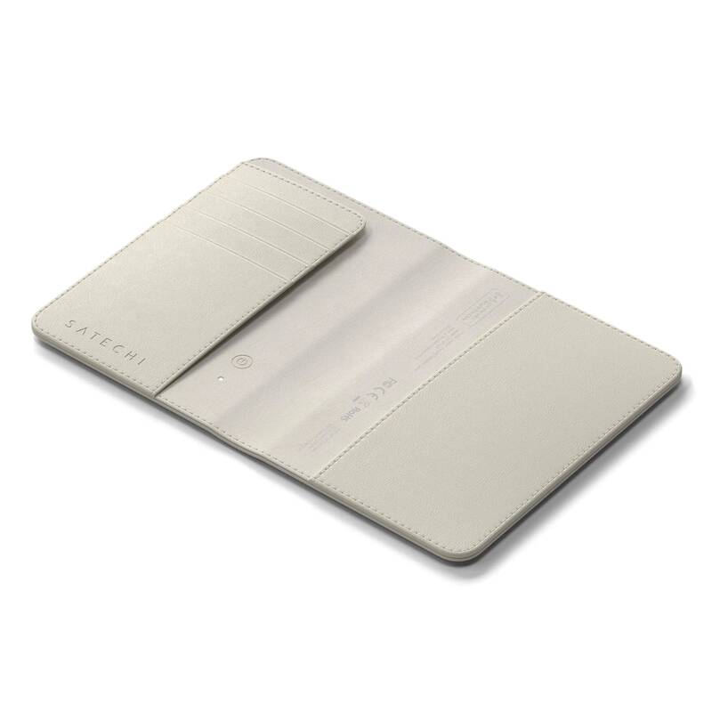 Pouzdro na pas z veganské kůže Satechi FindAll Passport Cover s RFID - světlé