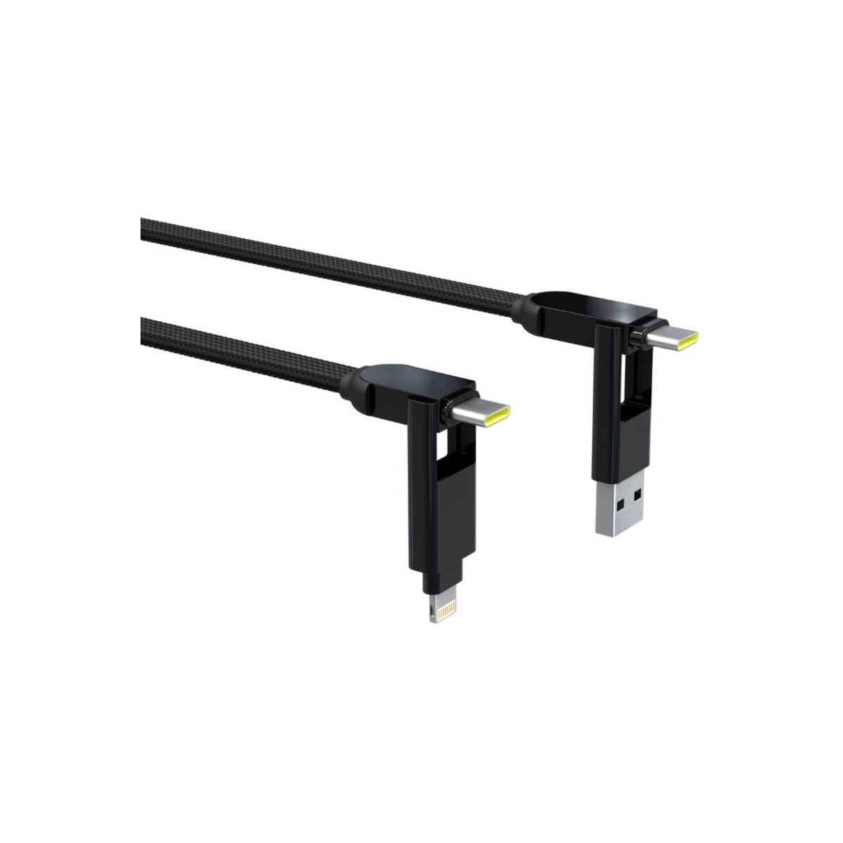 2m nabíjecí kabel 6v1 Rolling Square inCharge XL - černý - bonami.click