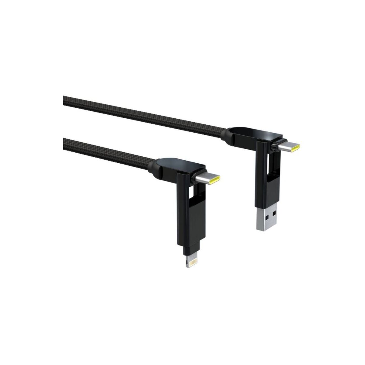 30cm nabíjecí kabel 6v1 Rolling Square inCharge XL - černý - bonami.click