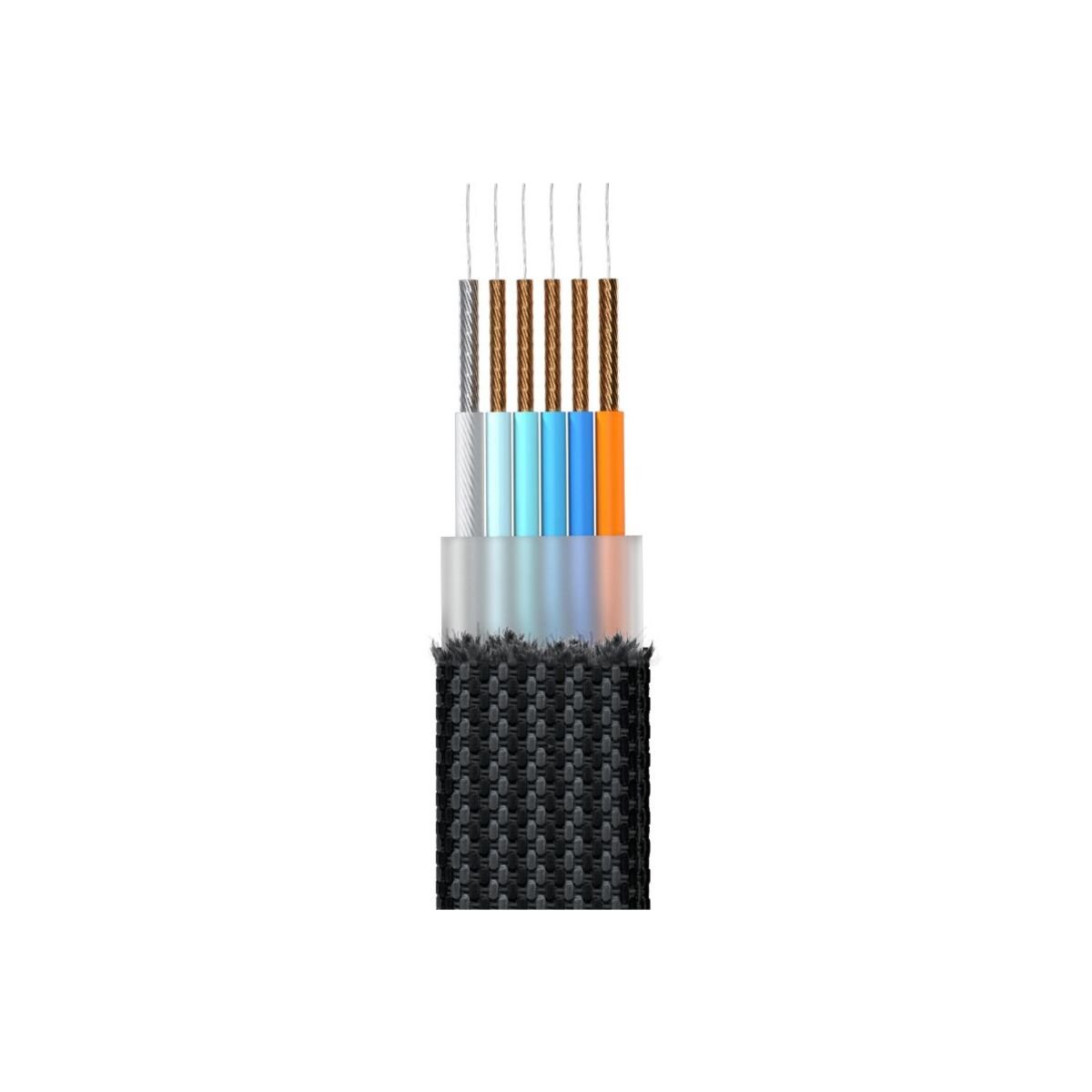 2m nabíjecí kabel 6v1 Rolling Square inCharge XL - černý - bonami.click