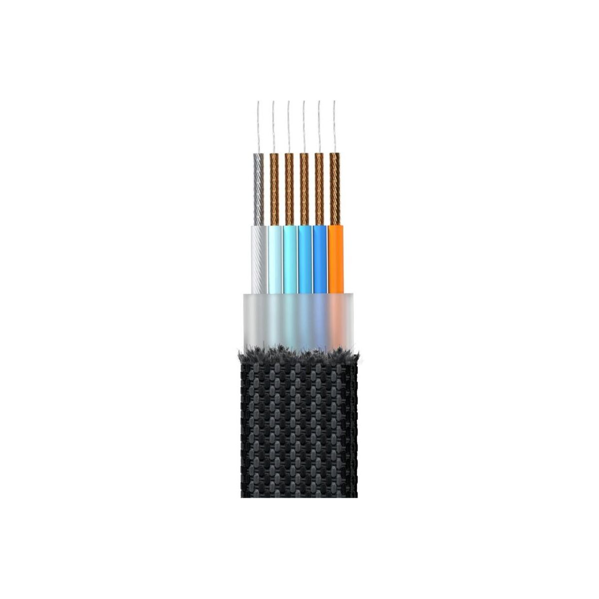 30cm nabíjecí kabel 6v1 Rolling Square inCharge XL - černý - bonami.click
