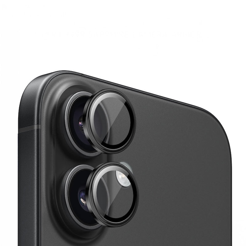 Safírové sklo na čočky pro iPhone 16/16 Plus Mobile Origin - černé - bonami.click