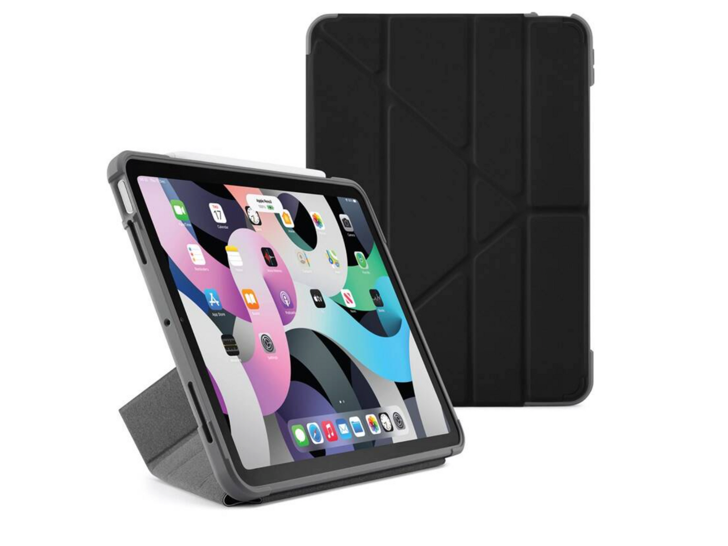 Obal na iPad Air 10.9" (2020) Pipetto Origami Shield - černý - bonami.click