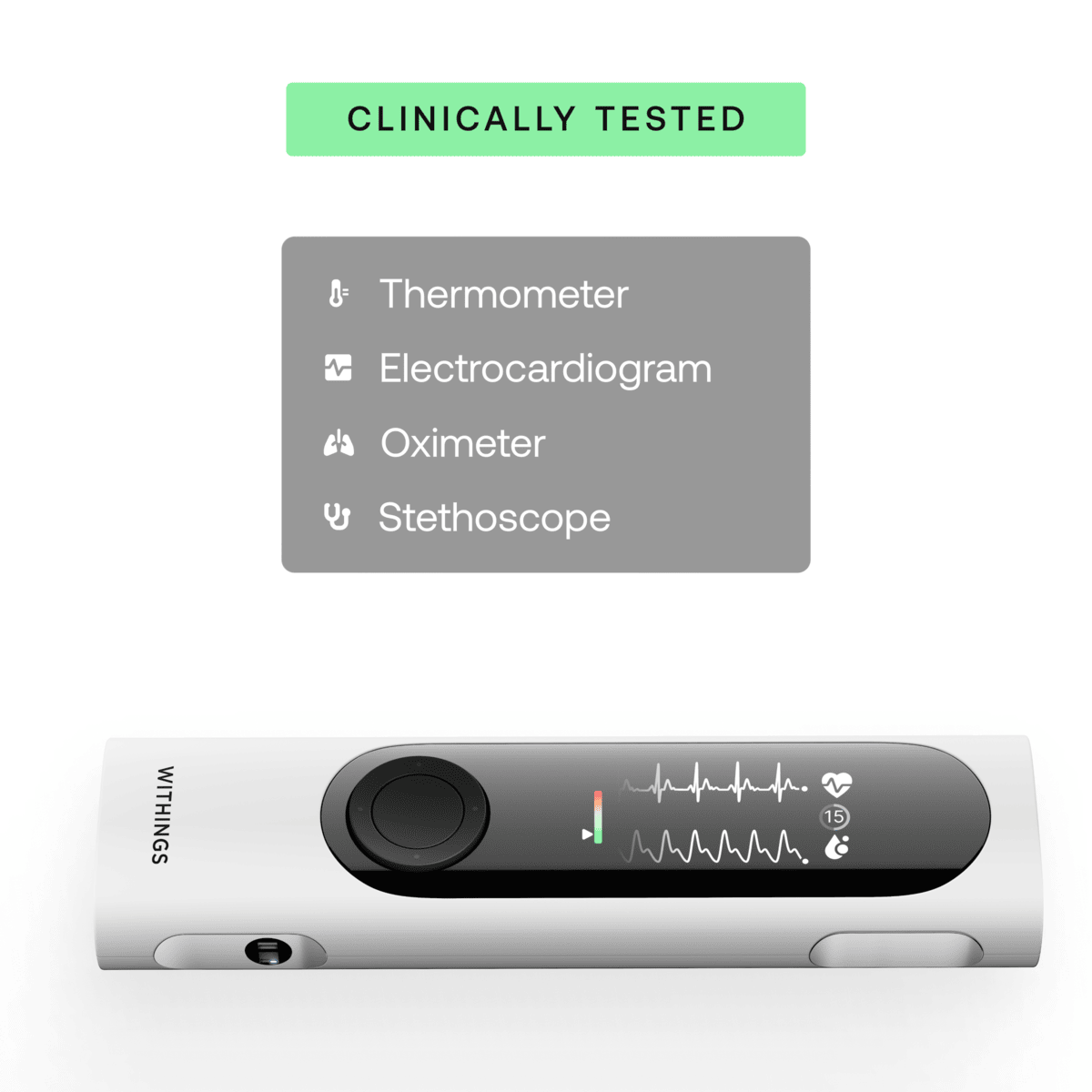 Zdravotní monitor Withings 4v1 BeamO – bílý - bonami.click