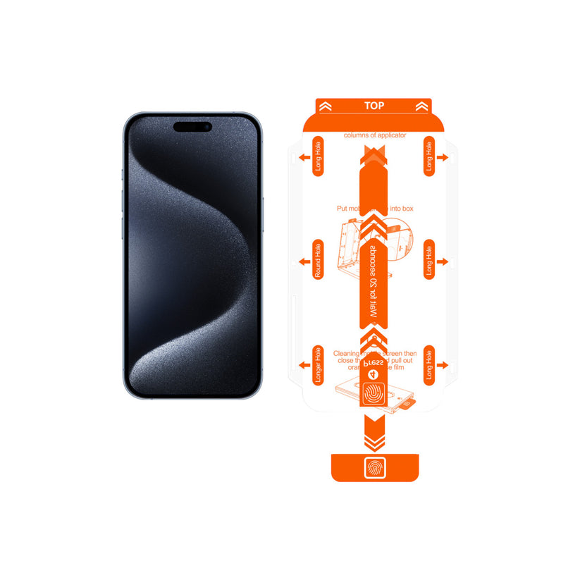 2 kusy ochranného skla pro iPhone 15 Plus se snadným aplikátorem Mobile Origin Screen Guard - bonami.click
