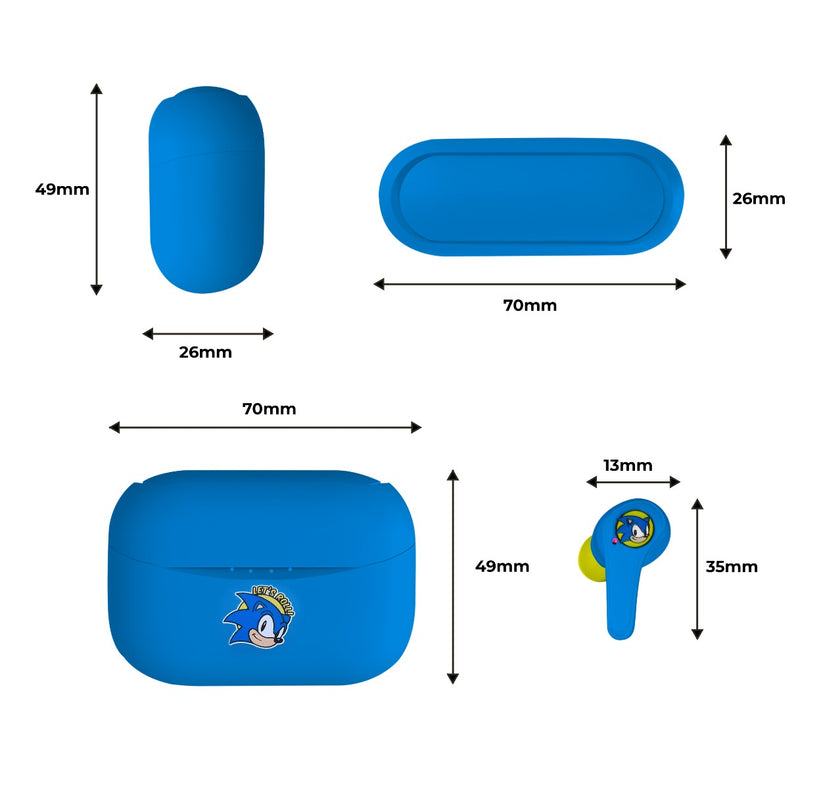 Dětská bezdrátová sluchátka OTL TWS SEGA Classic Sonic the Hedgehog - bonami.click