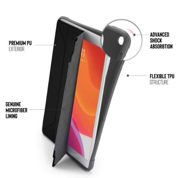 Obal na iPad Air 10,9" (2020) Pipetto Origami Pencil - černý - bonami.click