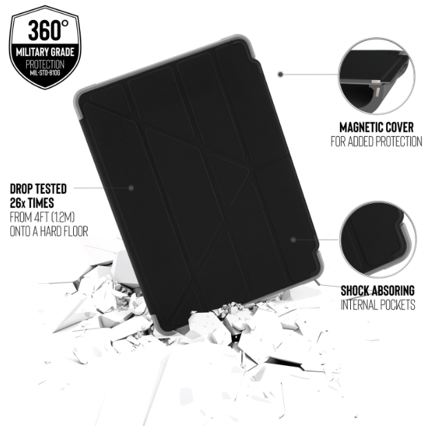 Obal na iPad Air 10,9" (2020) Pipetto Origami Pencil - černý - bonami.click