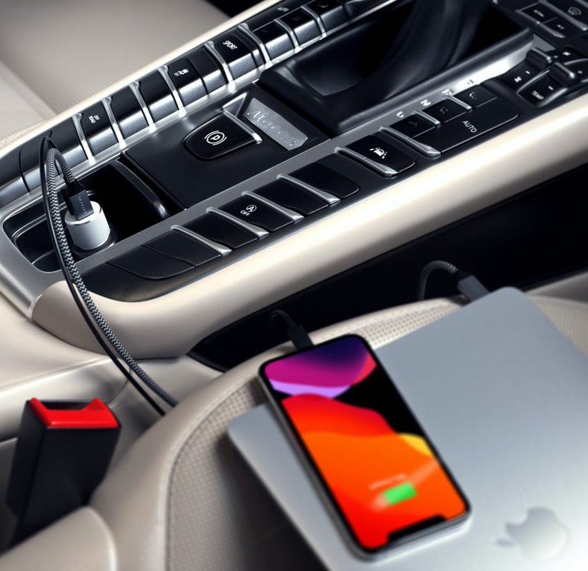 Nabíječka do auta Satechi 72W USB-C PD – stříbrná - bonami.click